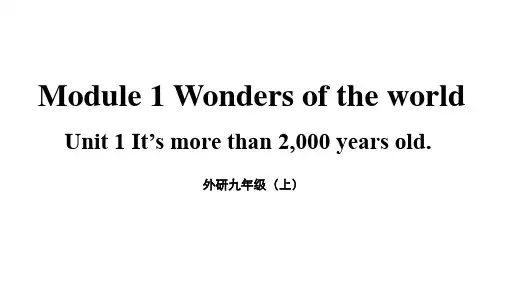 外研版九年级英语上册课件Module 1 Wonders of the World Unit 1