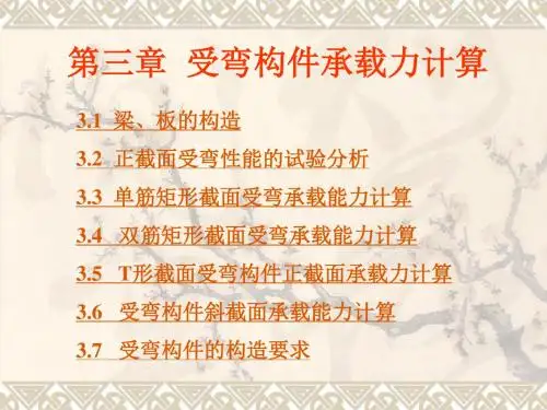 混凝土部分第三章受弯构件