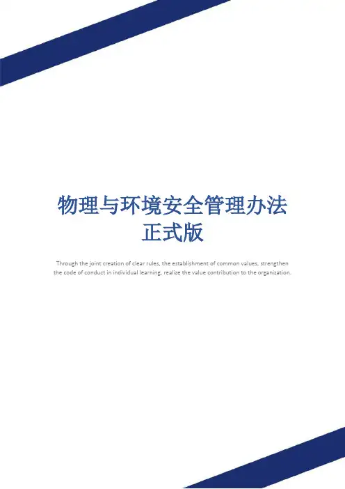 物理与环境安全管理办法正式版