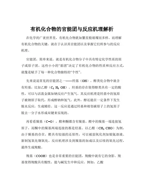 有机化合物的官能团与反应机理解析