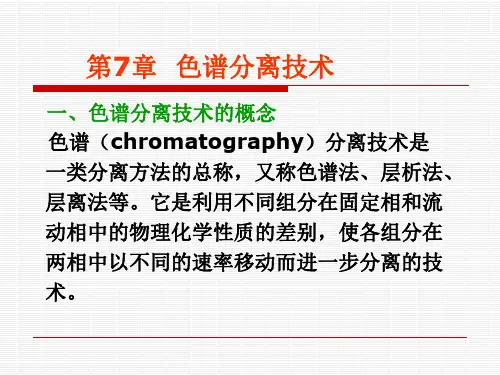 第7章  色谱分离技术