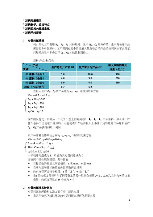 对偶单纯形法