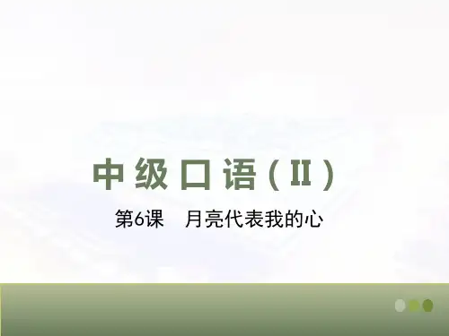 对外汉语(第二版)中级口语II-第6课