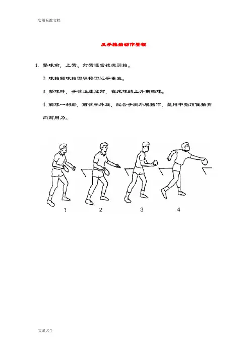 乒乓球基本动作图文解释