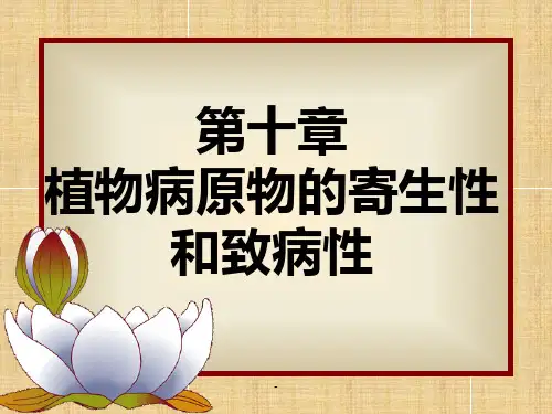 第十章植物病原物的寄生性和致病性ppt课件