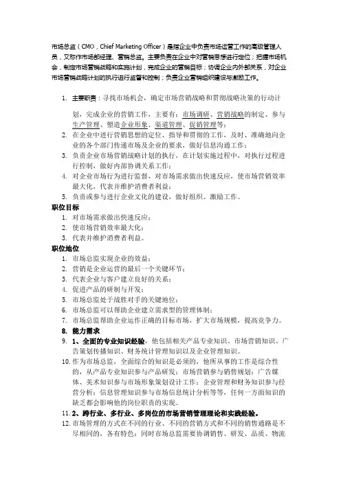 市场总监