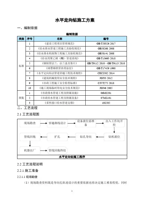 水平定向钻施工方案