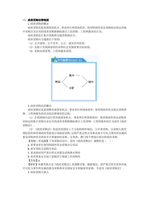 政府采购法律制度