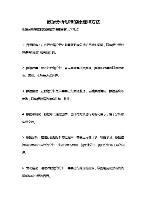 数据分析思维的原理和方法