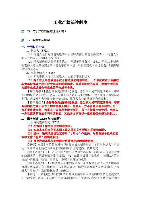 工业产权法律制度