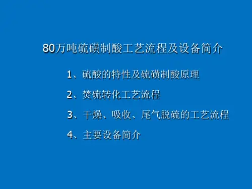 80万吨硫磺制酸工艺简介