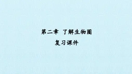 鲁科版(五四学制)六年级生物上册：第一单元  第二章 了解生物圈  复习课件