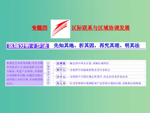 全国高考地理二轮复习五大应用+因地制宜专题四区际联系与区域协调发展课件