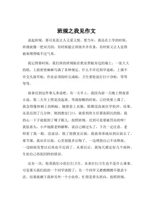班规之我见作文