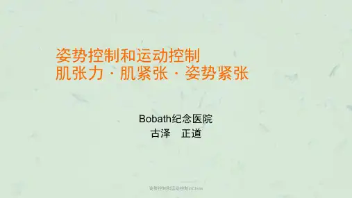 姿势控制和运动控制inChina课件