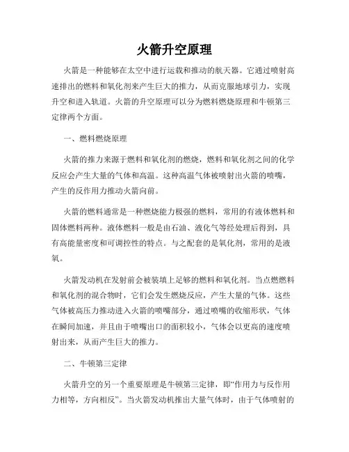 火箭升空原理