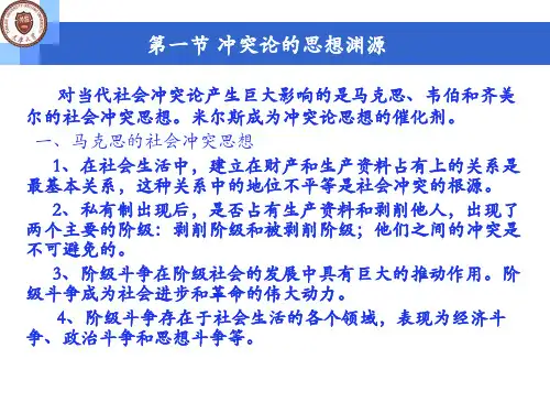 第七讲 社会冲突论31页PPT