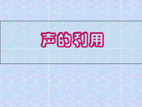 新人教版初二八年级物理上册PPT课件2.3声的利用课件