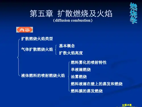 燃烧学-5.扩散燃烧及火焰-PPT课件