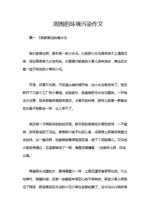 周围的环境污染作文