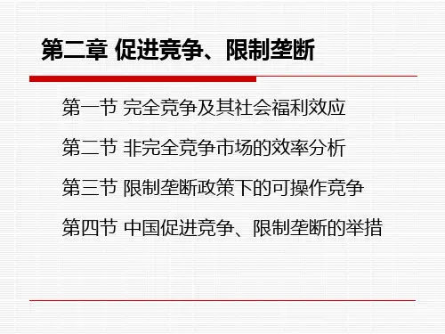 政府经济学(第五版)第02章促进竞争、限制垄断