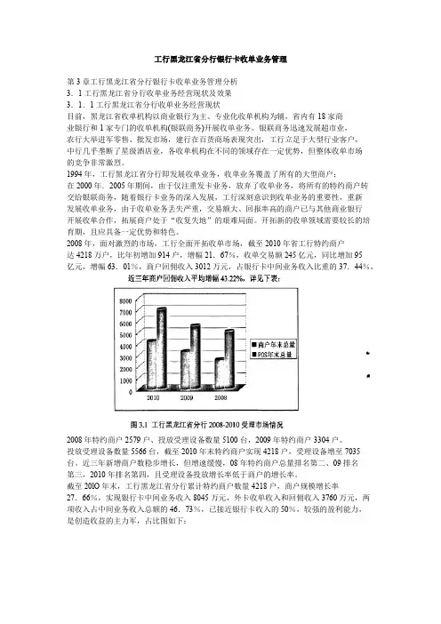 工行黑龙江省分行银行卡收单业务管理