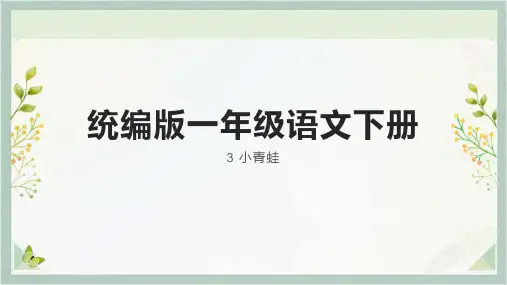 3小青蛙 课件(共26张PPT)
