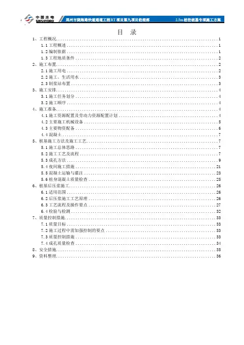 2.5m桩基专项施工方案