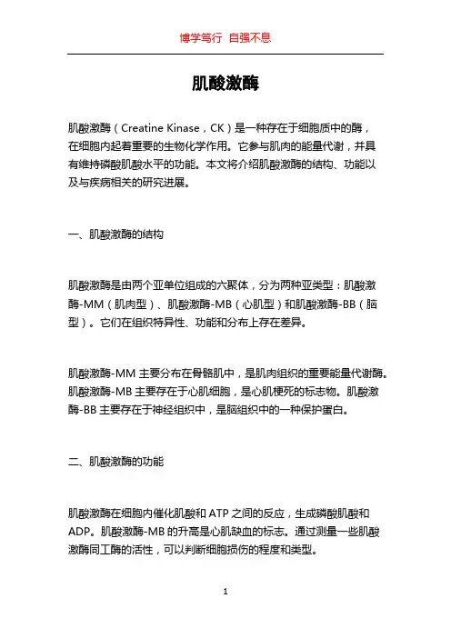 肌酸激酶_精品文档