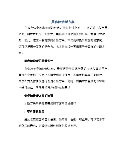 美容院诊断方案