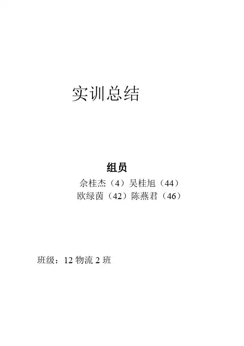 3D仓储实训总结