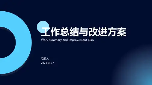 ppt工作总结与改进方案模板