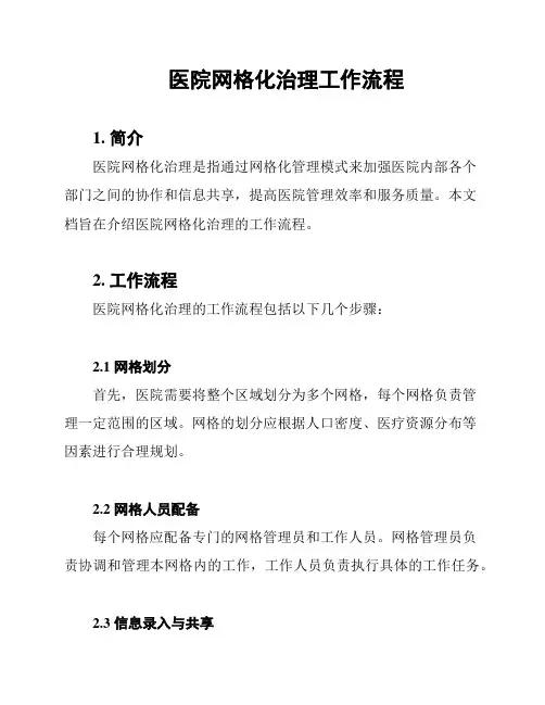 医院网格化治理工作流程