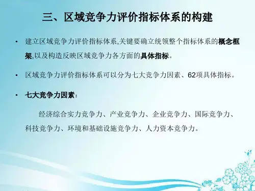 区域竞争力的评价方法ppt课件