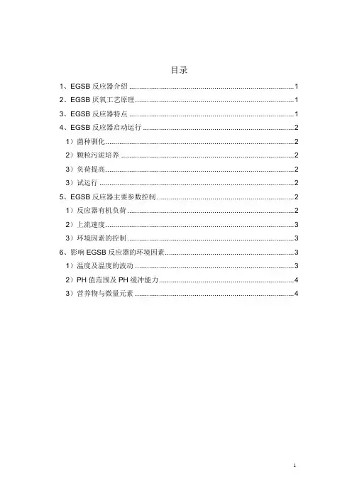 EGSB反应器使用说明书