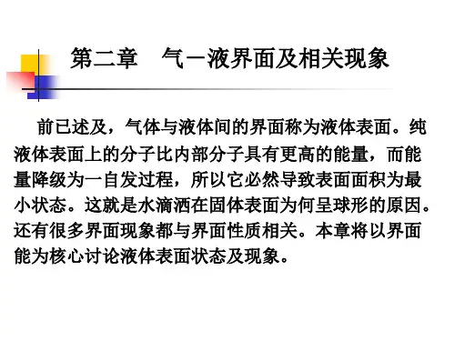 第二章.气液界面及相关现象