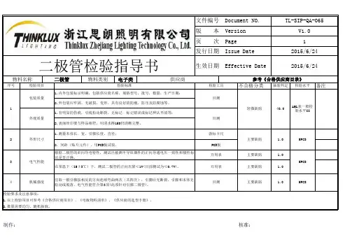 电子元器件检验指导书