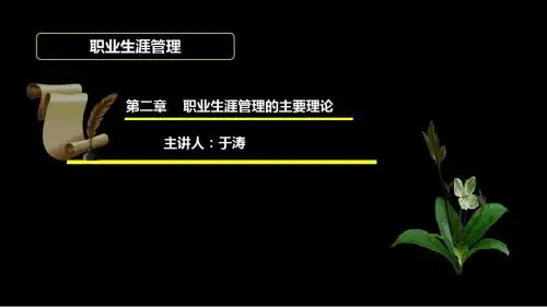职业生涯管理的主要理论课件(PPT 84页)