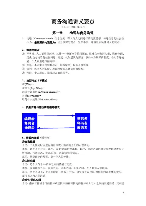 商务沟通要点