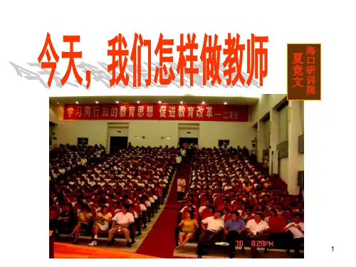 今天,我们怎样做教师(PPT
