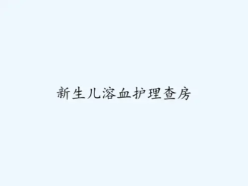 新生儿溶血护理查房ppt