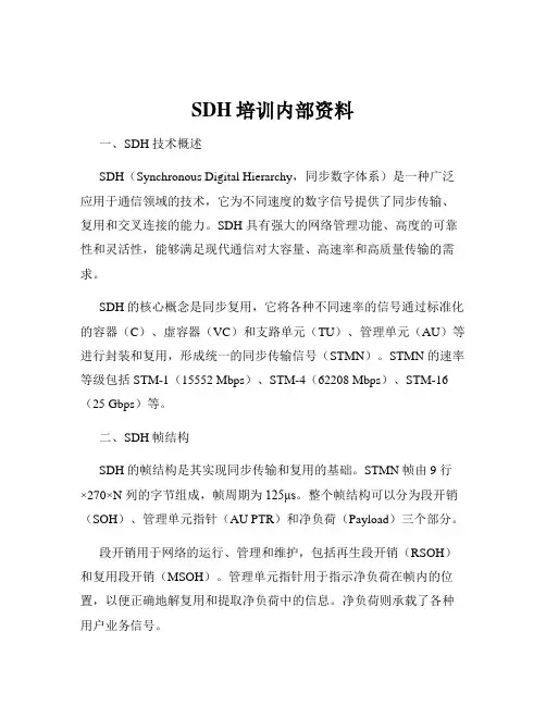 SDH培训内部资料