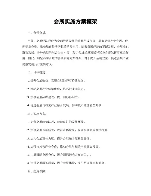 会展实施方案框架