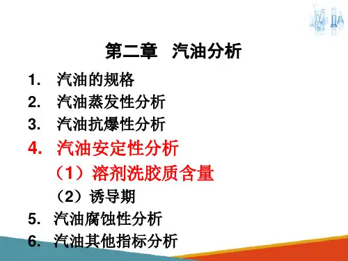 汽油认知—车用无铅汽油安定性分析