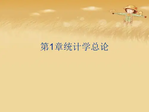 第1章统计学总论优秀课件