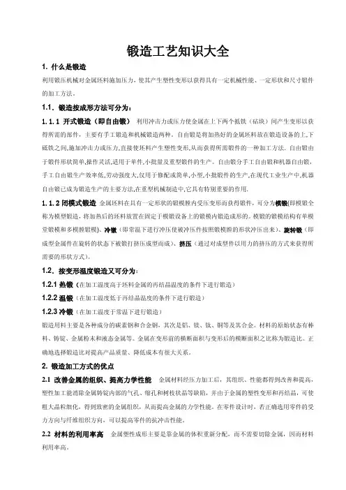 锻造工艺知识大全