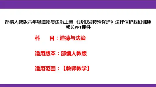 部编人教版六年级道德与法治上册《我们受特殊保护》法律保护我们健康成长PPT课件