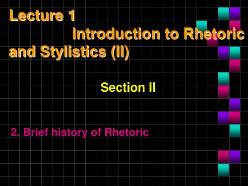 Rhetoric and Stylistics (2)