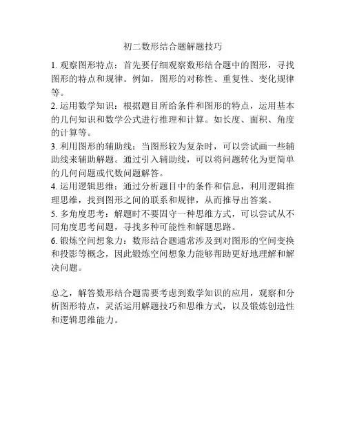 初二数形结合题解题技巧