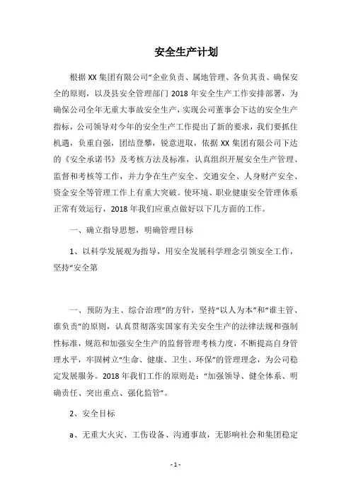 2019-2020安全生产计划_1